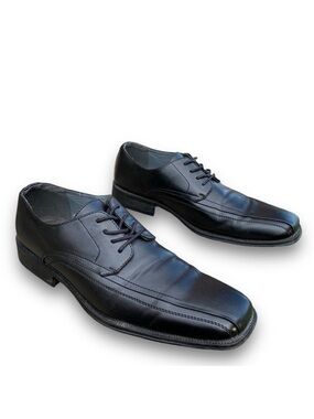 JF J Ferrar Derby Black Lace Up Dress Shoe Oxford Work Basic Men’s size 12